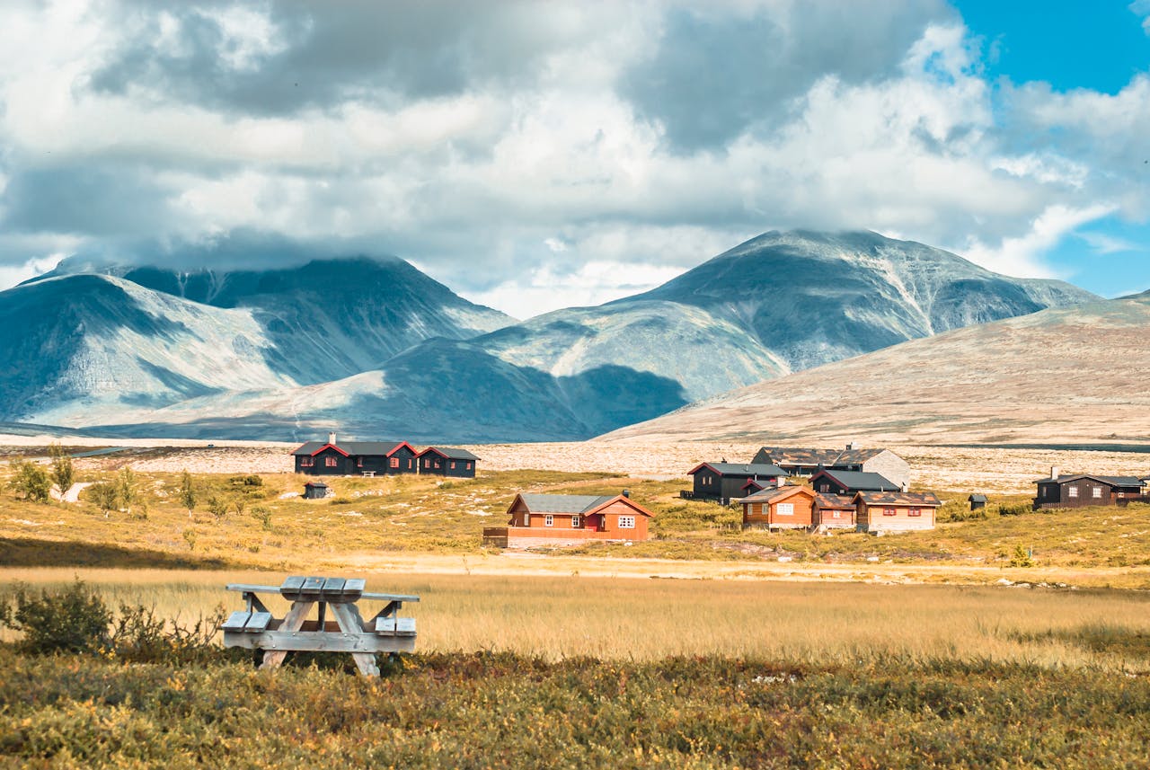 Town Next to Mountains